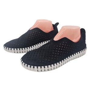 Ilse Jacobsen Tulip 139 Perforated Slip-On Shoes Black Size 41 / US 10